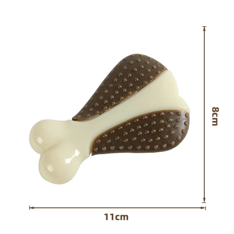 AUSIDAPET Dog Toys Eat Play Cowhide Ring Reward Alone Clean Teething Stick Dog Toy Bite Gum Bone Resistant Bite Chewing Pet Supplies