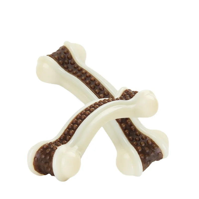 AUSIDAPET Dog Toys Eat Play Cowhide Ring Reward Alone Clean Teething Stick Dog Toy Bite Gum Bone Resistant Bite Chewing Pet Supplies