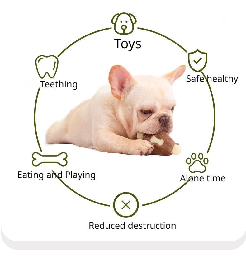 AUSIDAPET Dog Toys Eat Play Cowhide Ring Reward Alone Clean Teething Stick Dog Toy Bite Gum Bone Resistant Bite Chewing Pet Supplies