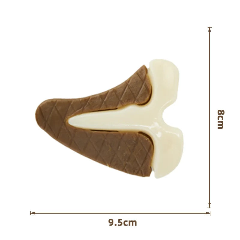 AUSIDAPET Dog Toys Eat Play Cowhide Ring Reward Alone Clean Teething Stick Dog Toy Bite Gum Bone Resistant Bite Chewing Pet Supplies