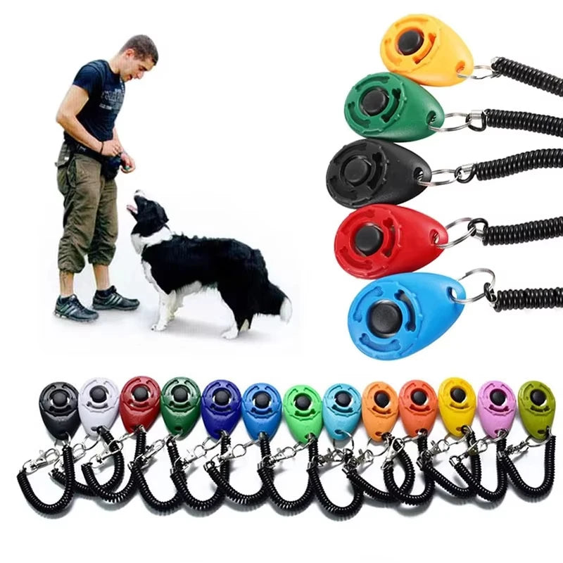 AUSIDAPET Dog Training Clicker Pet Cat Dog Click Trainer Various Style Aid Adjustable WristStrap Sound Key Chain Dog Repeller Pet Product
