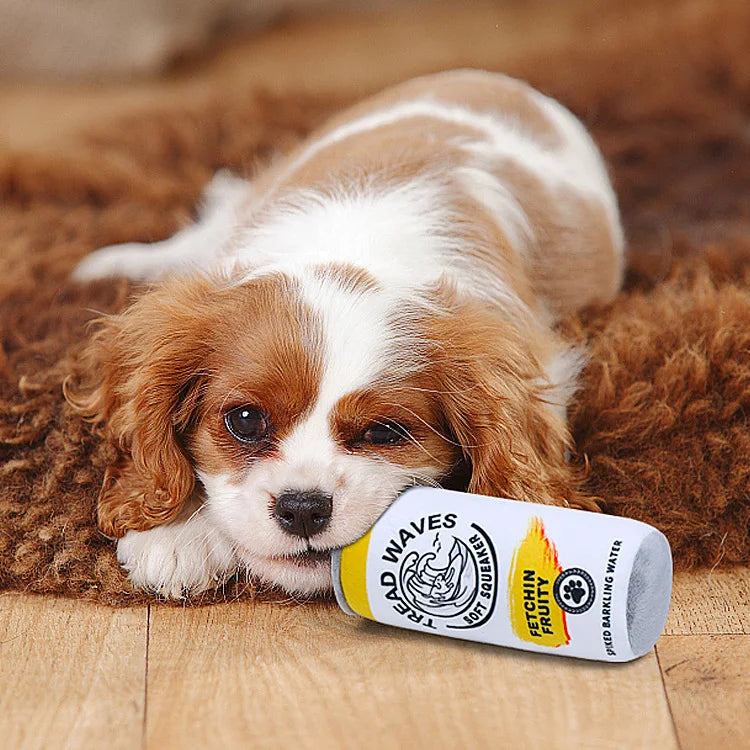AUSIDAPET Dog Vocal Toys Cans Plush Toys Beer Plush Toys Small Dogs Toys Dogs Throwing Interactive Toys Dogs Pets Accessories Puppy Stuff