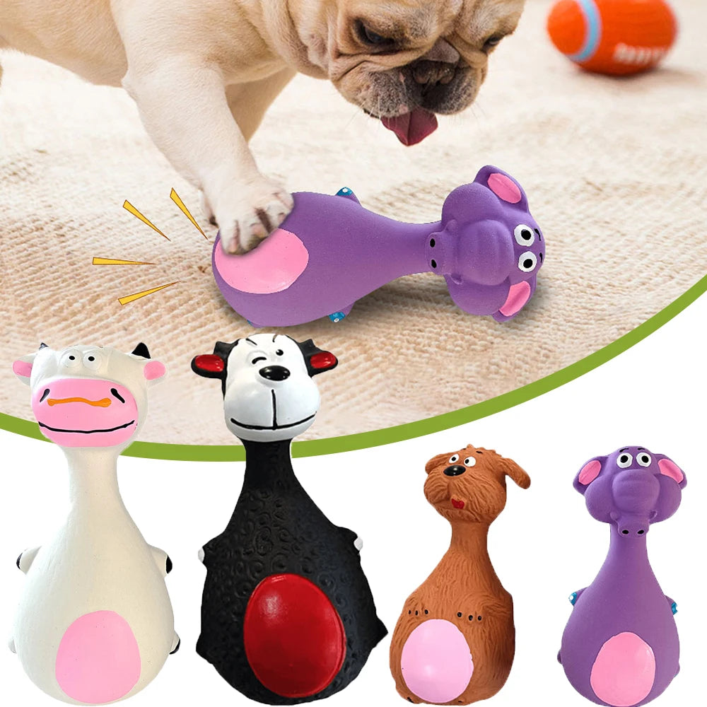 AUSIDAPET Dogs Durable Chew Toy Cartoon Sound-Producing Toy Indestructible Aggressive Chewing Toy Squeaky Football Toy Training Dental Toy