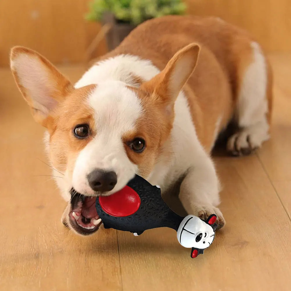AUSIDAPET Dogs Durable Chew Toy Cartoon Sound-Producing Toy Indestructible Aggressive Chewing Toy Squeaky Football Toy Training Dental Toy