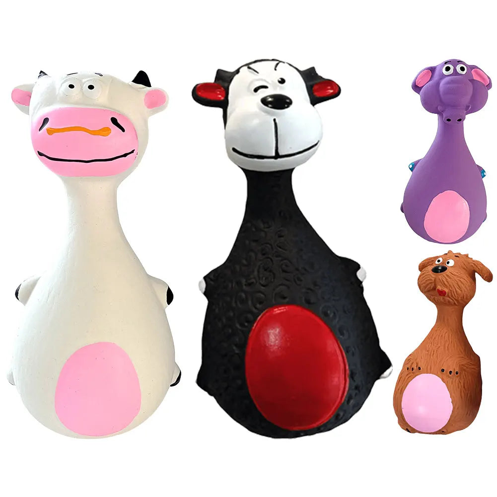 AUSIDAPET Dogs Durable Chew Toy Cartoon Sound-Producing Toy Indestructible Aggressive Chewing Toy Squeaky Football Toy Training Dental Toy