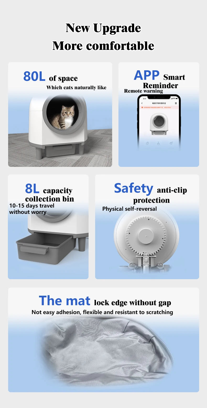 AUSIDAPET “Dolphin”Smart Cat Litter Box pro