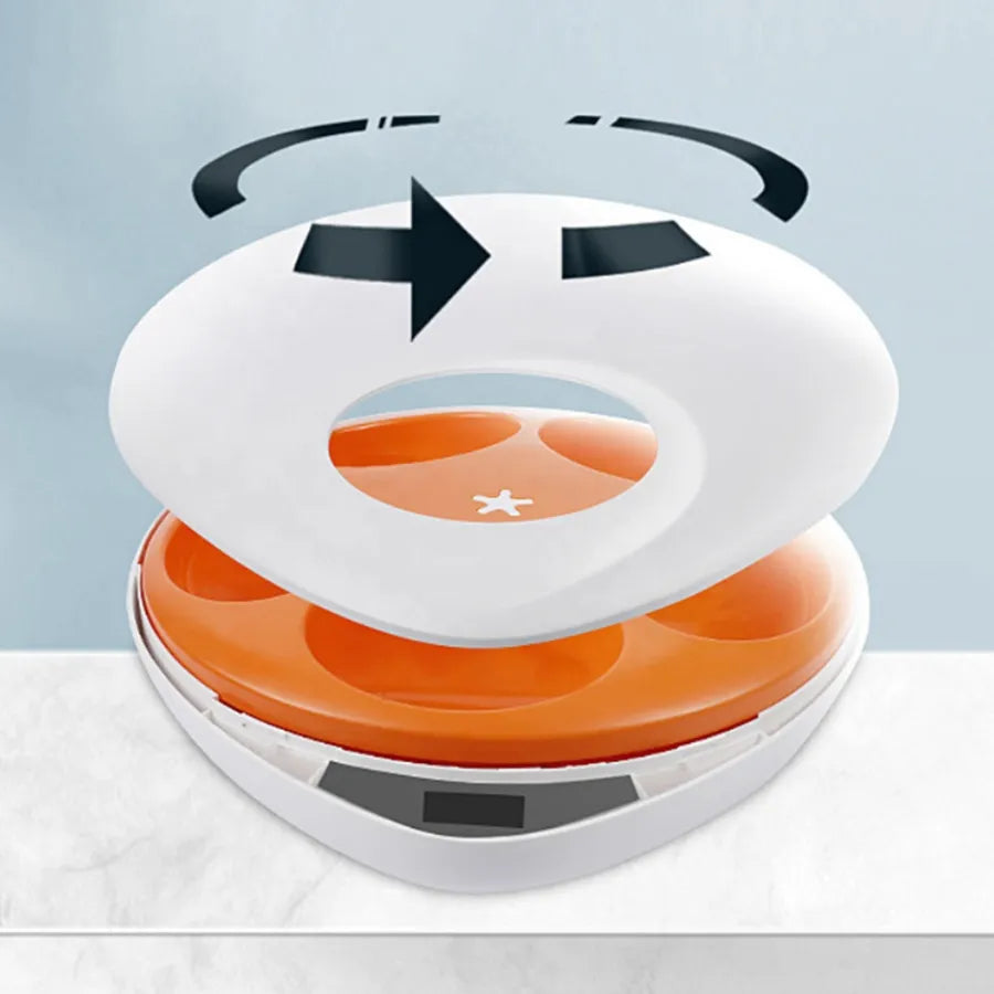 AUSIDAPET Dry and Wet Food Smart Automatic Electronic 5 Separated Meal Trays Cat Dog Water Food Bowl Timed Pet Feeder