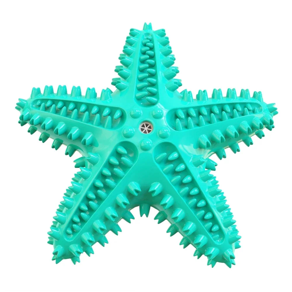 AUSIDAPET Funny Starfish Squeaky Chew Toys for Large Small Dog Indestructible Rubber Teeth Cleaning Interactive Training Toy Pets Supplies