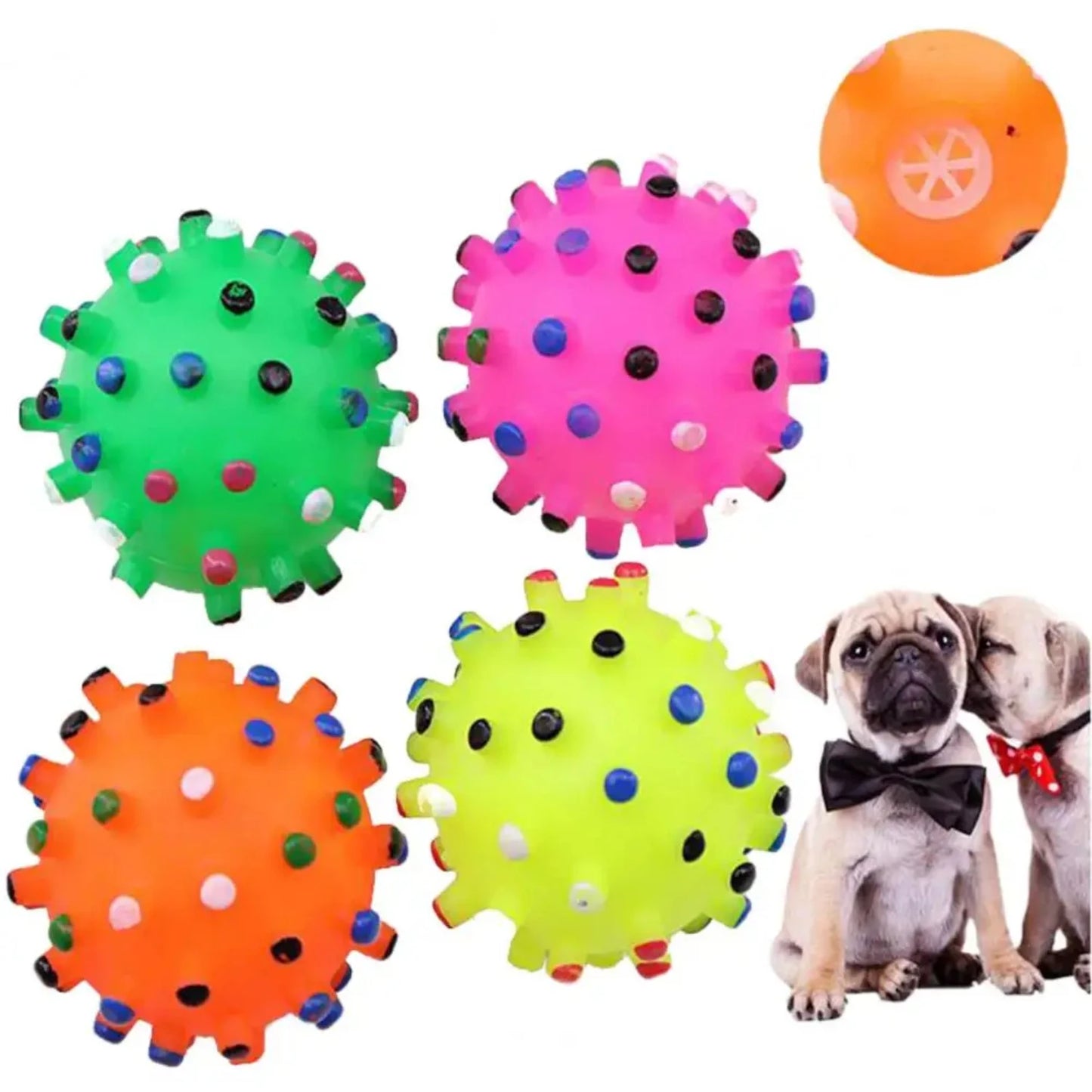 AUSIDAPET High Quality Interactive Round Squeaky Dog Toy-Durable and Perfect for Puppy Training-Ideal for Decompression and Display Mo