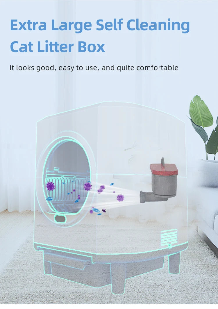 AUSIDAPET “Hippopotamus”Smart Cat Box pro