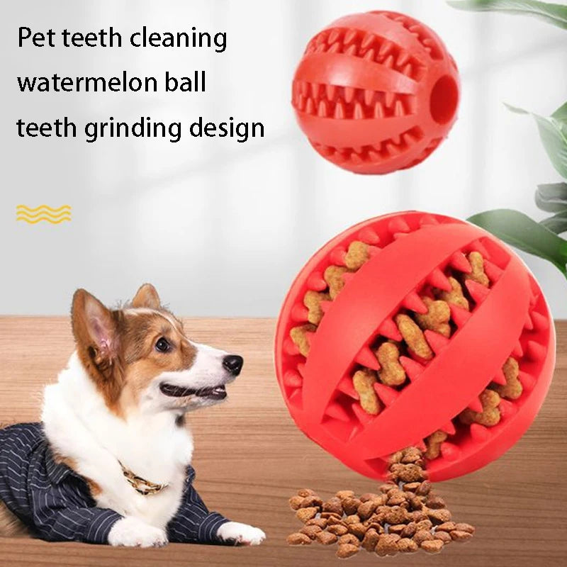 AUSIDAPET Natural Rubber Pet Dog Toys Dog Chew Toys Tooth Cleaning Treat Ball Extra-tough Interactive Elasticity Ball5cm for Pet Products