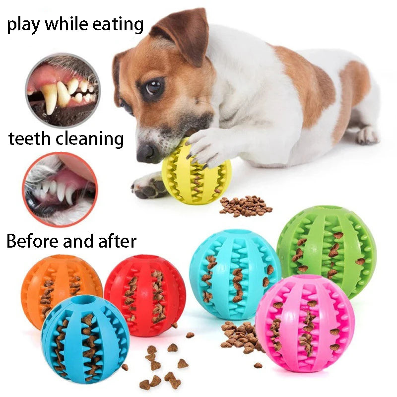 AUSIDAPET Natural Rubber Pet Dog Toys Dog Chew Toys Tooth Cleaning Treat Ball Extra-tough Interactive Elasticity Ball5cm for Pet Products
