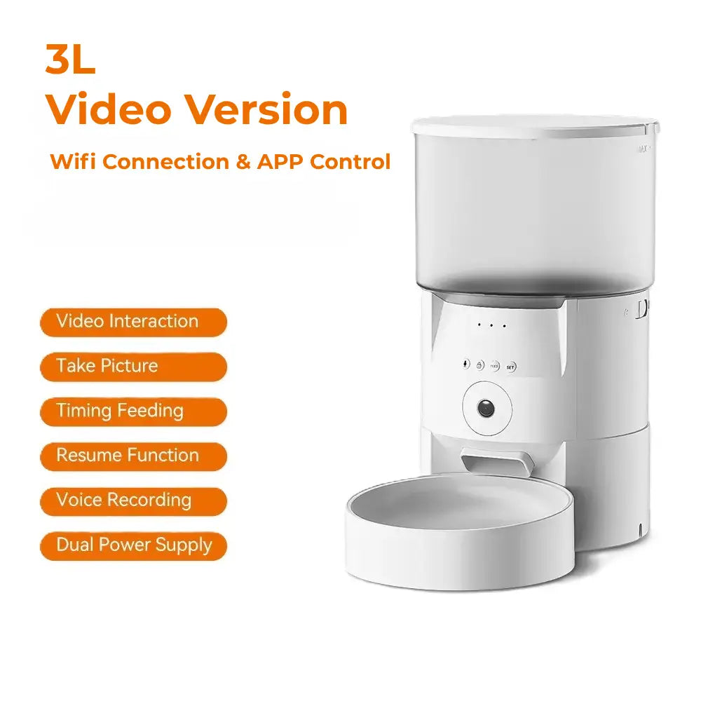 AUSIDAPET New Arrival Smart Wifi Pet Feeder Mobile App Wifi Remote Control Intelligent Automatic Pet Dog Cat Food Dispenser