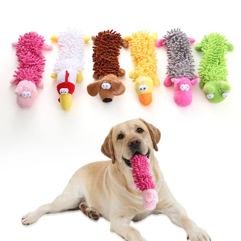 AUSIDAPET Pet dog toy sound plush toy mop shell frog hippo teeth grinding supplies Toys for dogs Dogs toys Dog tag Toddler toys Plush Dog