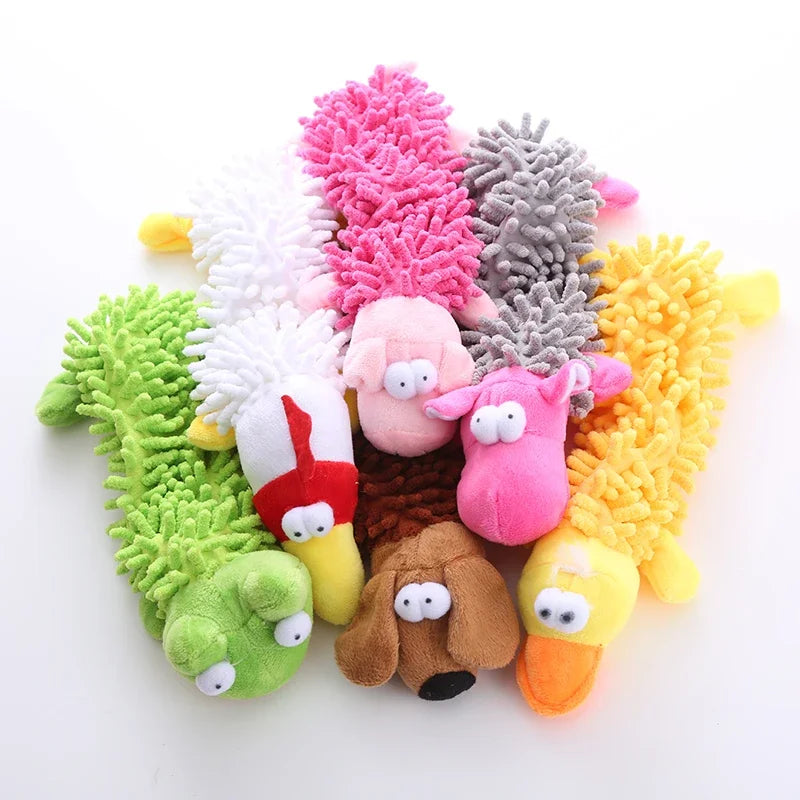 AUSIDAPET Pet dog toy sound plush toy mop shell frog hippo teeth grinding supplies Toys for dogs Dogs toys Dog tag Toddler toys Plush Dog