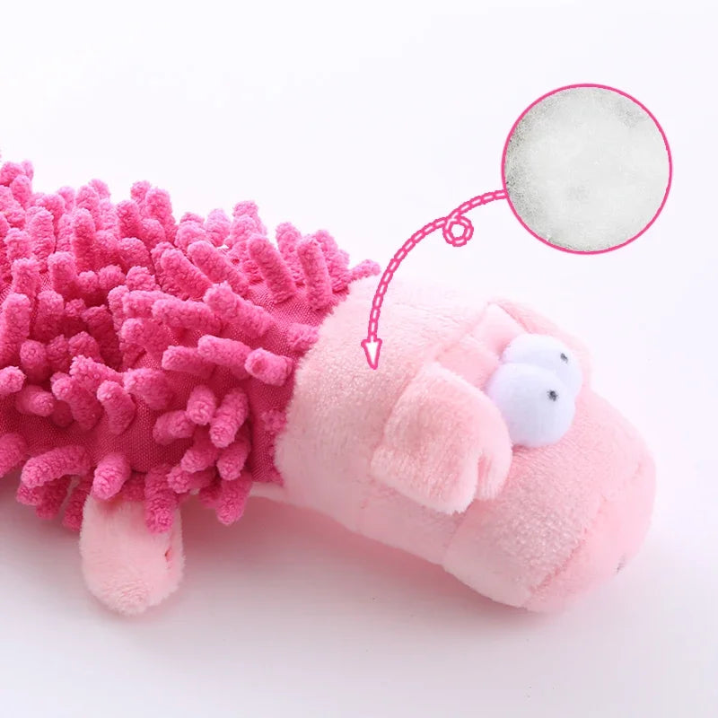 AUSIDAPET Pet dog toy sound plush toy mop shell frog hippo teeth grinding supplies Toys for dogs Dogs toys Dog tag Toddler toys Plush Dog