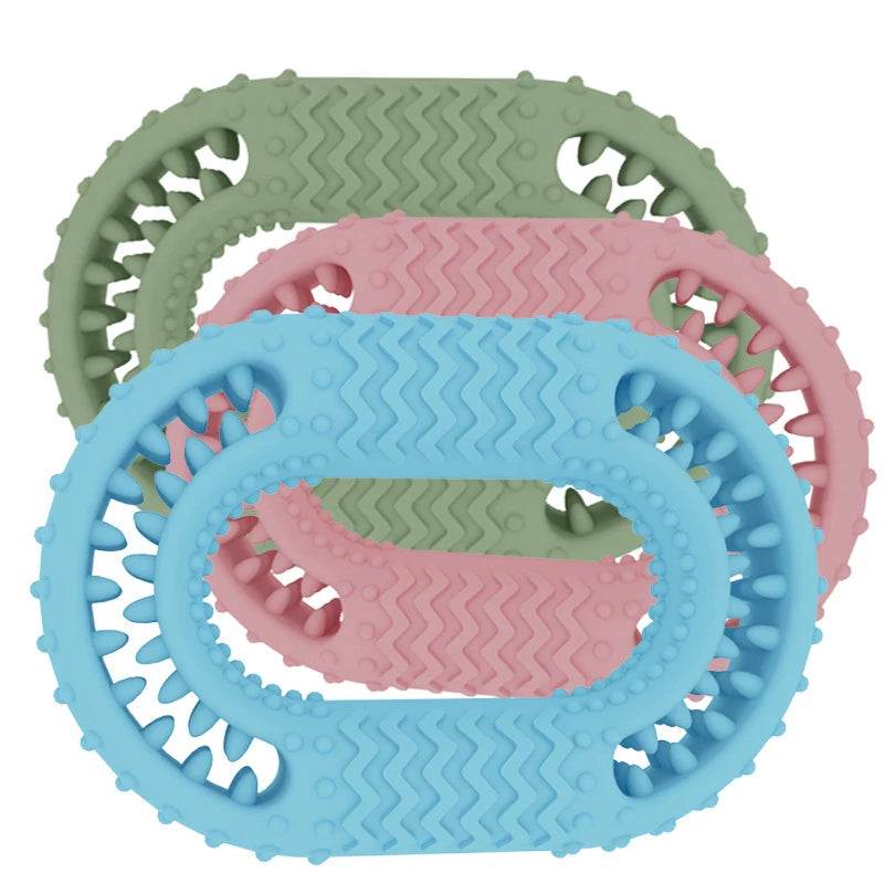 AUSIDAPET Pet Dog Toys O-ring TPR Chew Toys Bite Resistant Toy Thorn Barbed Tooth Cleaning Molar Chew Toys for Dogs Interactive Training