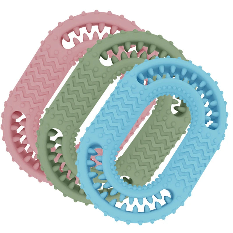 AUSIDAPET Pet Dog Toys O-ring TPR Chew Toys Bite Resistant Toy Thorn Barbed Tooth Cleaning Molar Chew Toys for Dogs Interactive Training