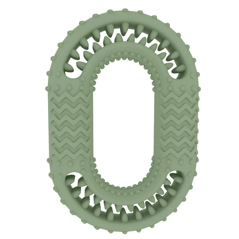 AUSIDAPET Pet Dog Toys O-ring TPR Chew Toys Bite Resistant Toy Thorn Barbed Tooth Cleaning Molar Chew Toys for Dogs Interactive Training