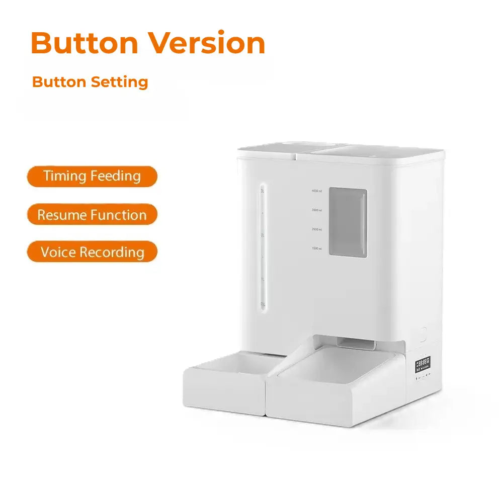 AUSIDAPET Pet Food Feeder And Water Dispenser Set 2 In 1 Automatic Cat Feeder And Water Fountain With Camera Monitor