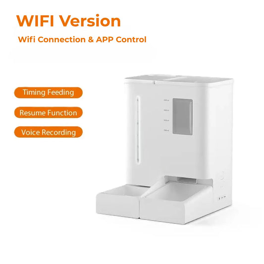 AUSIDAPET Pet Food Feeder And Water Dispenser Set 2 In 1 Automatic Cat Feeder And Water Fountain With Camera Monitor