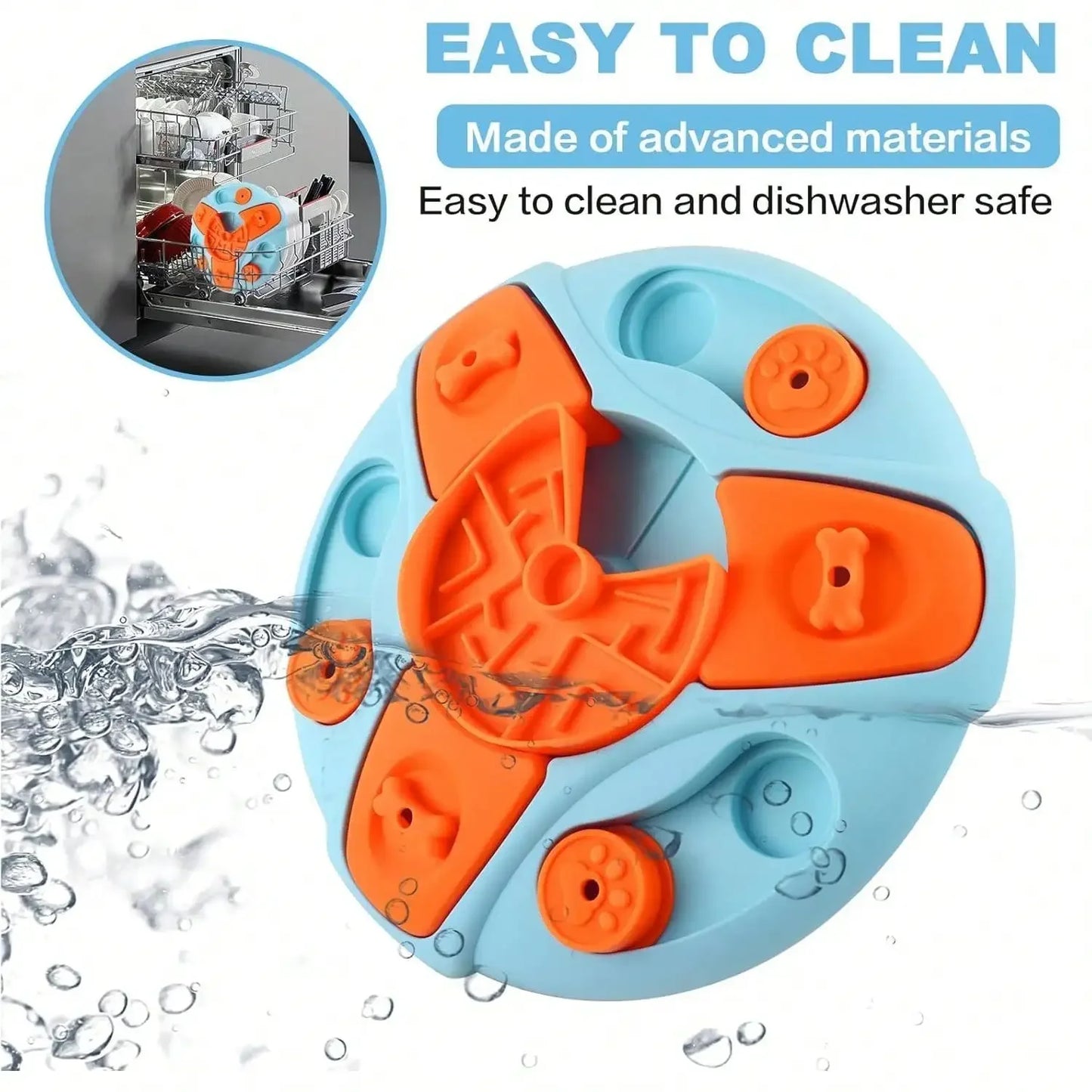AUSIDAPET Pet Slow Feeders Toys, Interactive Pet games, Round Educational Toys, Dog Food Storage, Improve Pet IQ, Food Feeding Dispenser
