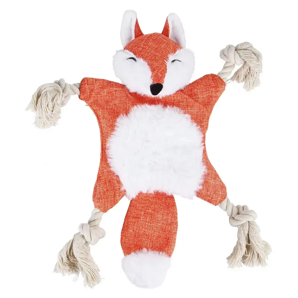 AUSIDAPET Pet Toys Plush Soundmaking Dog Supplies Durable and Bite Resistant Fox ,raccoonand Squirrel Pet Squeak Toys