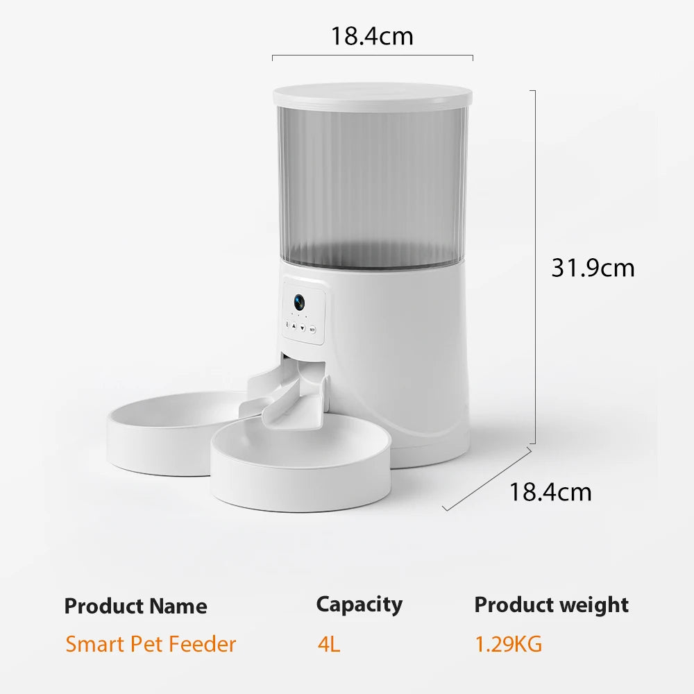 AUSIDAPET Pets Microchip Time Wifi Remote Cat Dispenser Wholesale Smart Camera Automatic Dog Pet Food Feeder