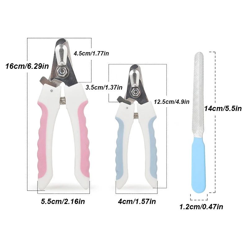 AUSIDAPET Professional Pet Nail Clipper Stainless Steel Dog Cat Nail Clippers Multifunctional Teddy Cat Stainless Steel Grooming Scissors