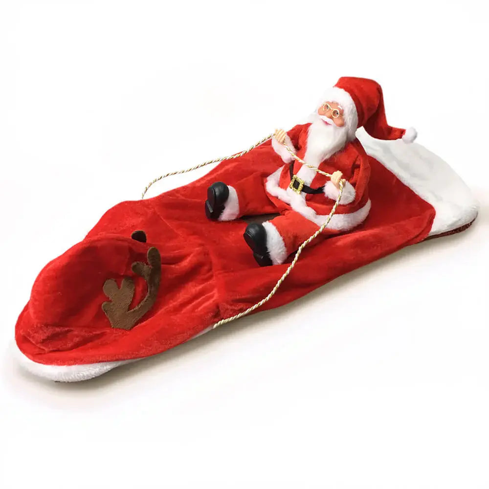 AUSIDAPET Santa Claus Dog Costume – Funny Christmas Rider Outfit with Hoodie for Small to Large Dogs