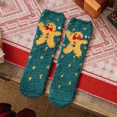 AUSIDAPET Santa Claus Knitted Scarf & Socks Set – Festive Matching Outfit for Pets & Owners