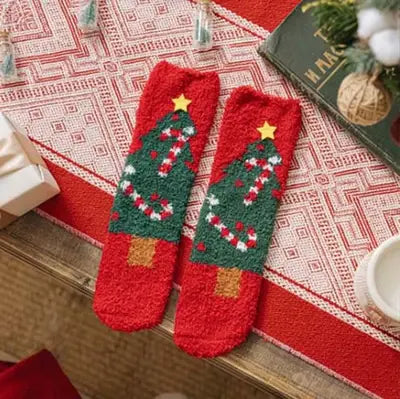 AUSIDAPET Santa Claus Knitted Scarf & Socks Set – Festive Matching Outfit for Pets & Owners