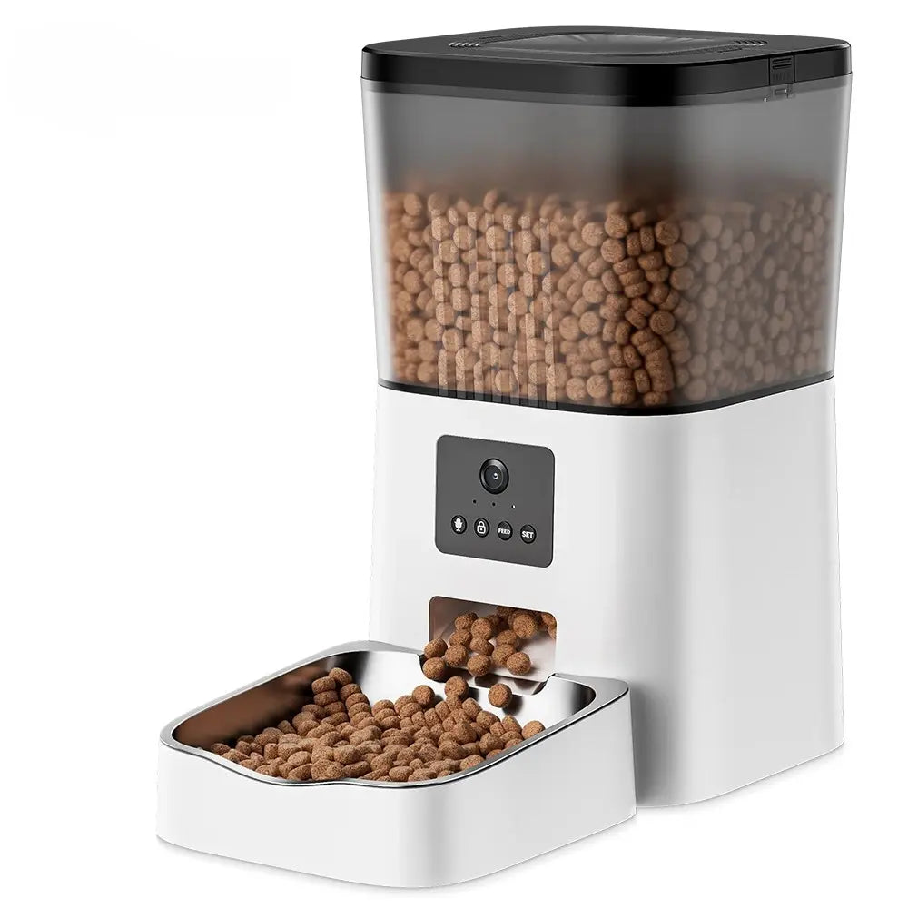 AUSIDAPET Smart Life APP Real-time Video Automatic Pet Bowls Clog-Free Design Pet Feeder