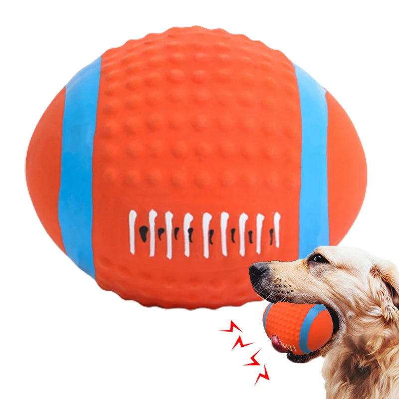 AUSIDAPET Squeaky Dog Toy Chew Rubber Balls Toy for Small Large Dogs Puppy Interactive Durable Dog Toy Pet Training Dog Accessories