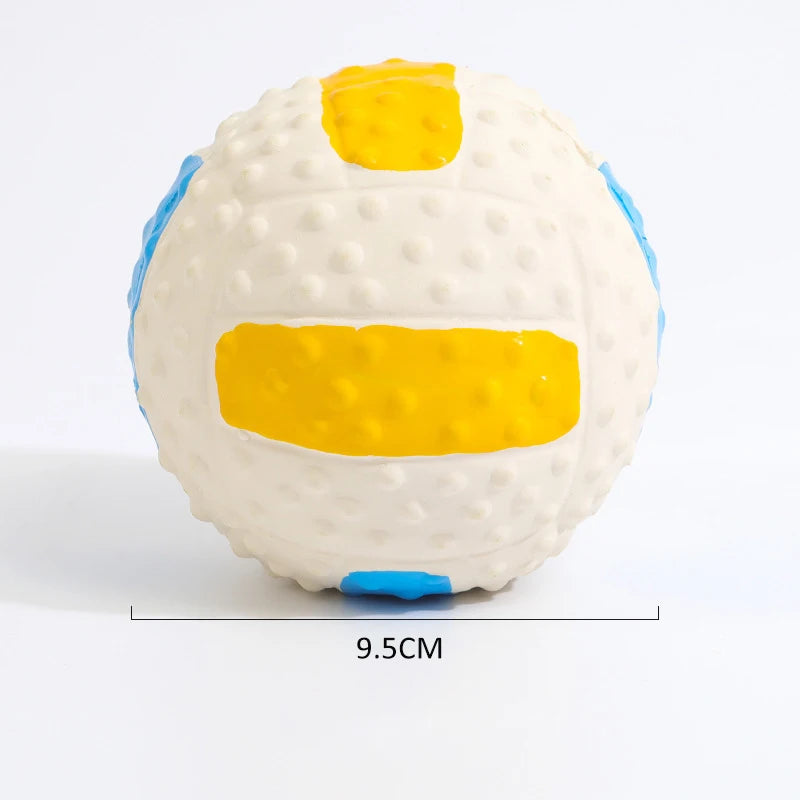 AUSIDAPET Squeaky Dog Toy Chew Rubber Balls Toy for Small Large Dogs Puppy Interactive Durable Dog Toy Pet Training Dog Accessories
