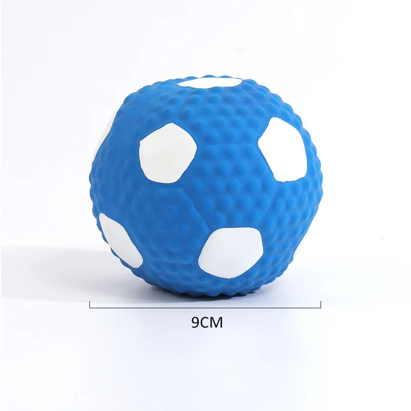 AUSIDAPET Squeaky Dog Toy Chew Rubber Balls Toy for Small Large Dogs Puppy Interactive Durable Dog Toy Pet Training Dog Accessories
