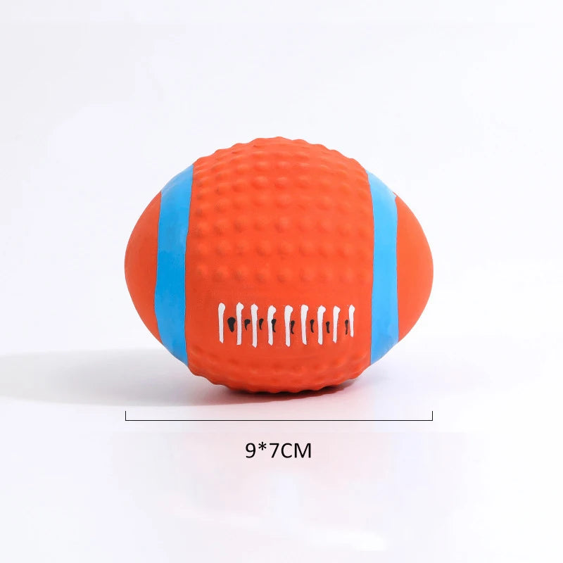 AUSIDAPET Squeaky Dog Toy Chew Rubber Balls Toy for Small Large Dogs Puppy Interactive Durable Dog Toy Pet Training Dog Accessories