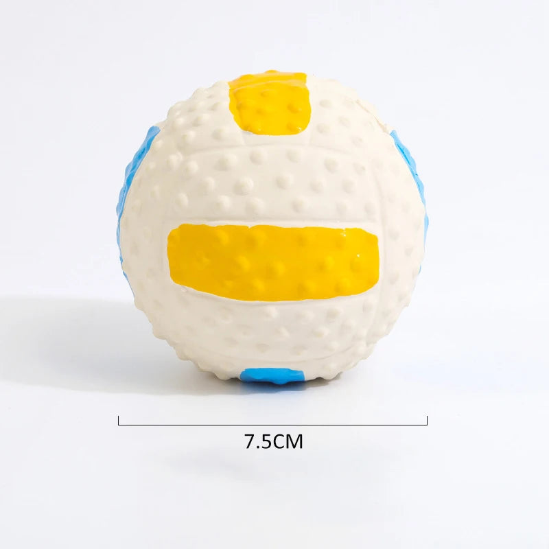 AUSIDAPET Squeaky Dog Toy Chew Rubber Balls Toy for Small Large Dogs Puppy Interactive Durable Dog Toy Pet Training Dog Accessories