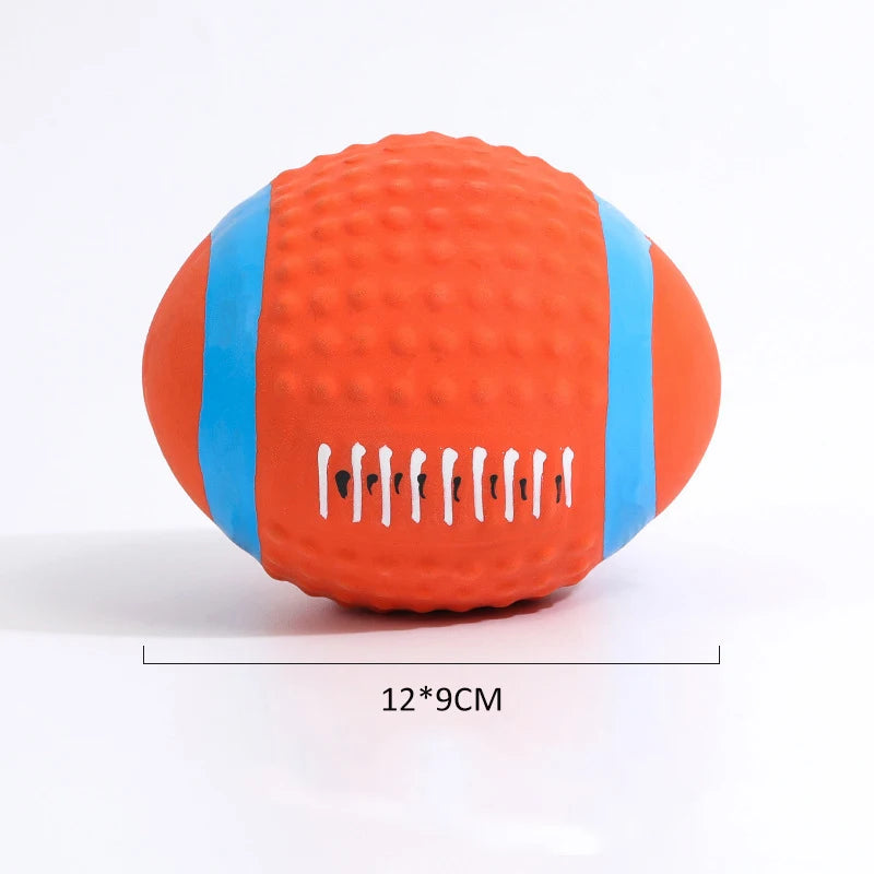 AUSIDAPET Squeaky Dog Toy Chew Rubber Balls Toy for Small Large Dogs Puppy Interactive Durable Dog Toy Pet Training Dog Accessories