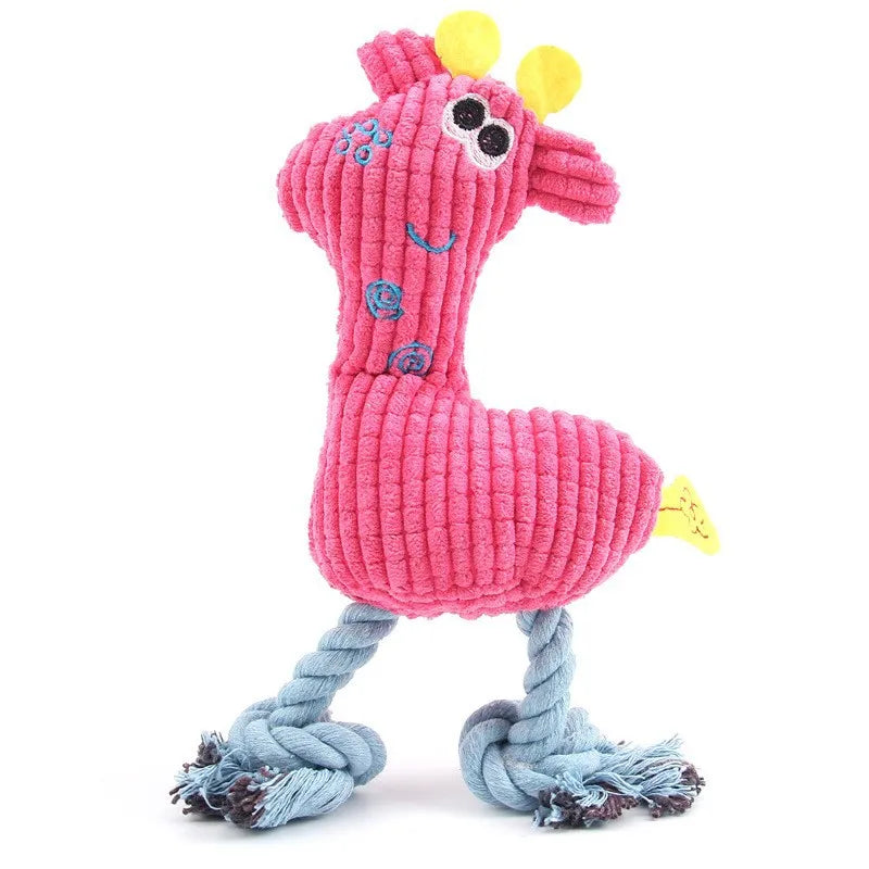 AUSIDAPET Squeaky Puppy Toys Plush Puppy Chew Toy for Teething Training Dog Toys for Small Dogs Toy for Cute Knot Interactive Dog Toy
