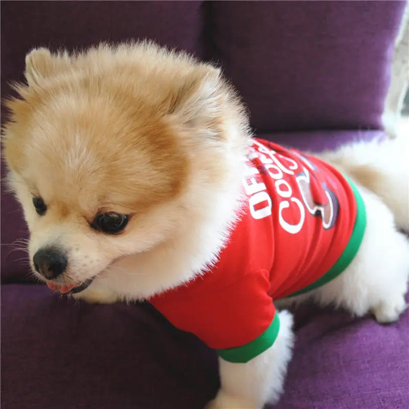 AusidaPet Official Cookie Tester Christmas Dog T-Shirt - Holiday Pet Costume with Gingerbread Design