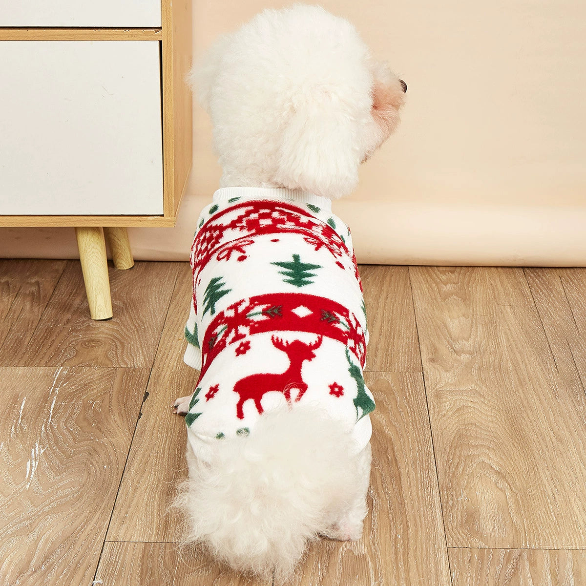 Christmas Dog Sweater - Holiday Pet Hoodie for Small Medium Large Dogs & Cats