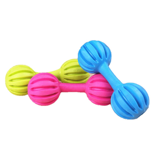 AUSIDAPET 1pc Dog Rubber Dumble Toy with Bell is Fun, Interactive, Amazing, Provide a Sense, Healthy Exercise,Training, Stimulation, Chew