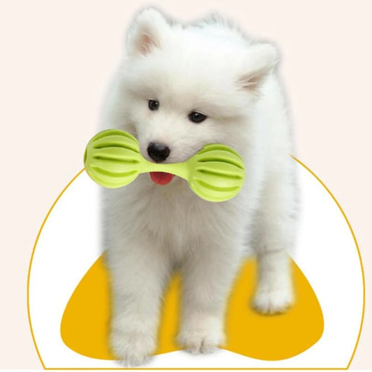 AUSIDAPET 1pc Dog Rubber Dumble Toy with Bell is Fun, Interactive, Amazing, Provide a Sense, Healthy Exercise,Training, Stimulation, Chew