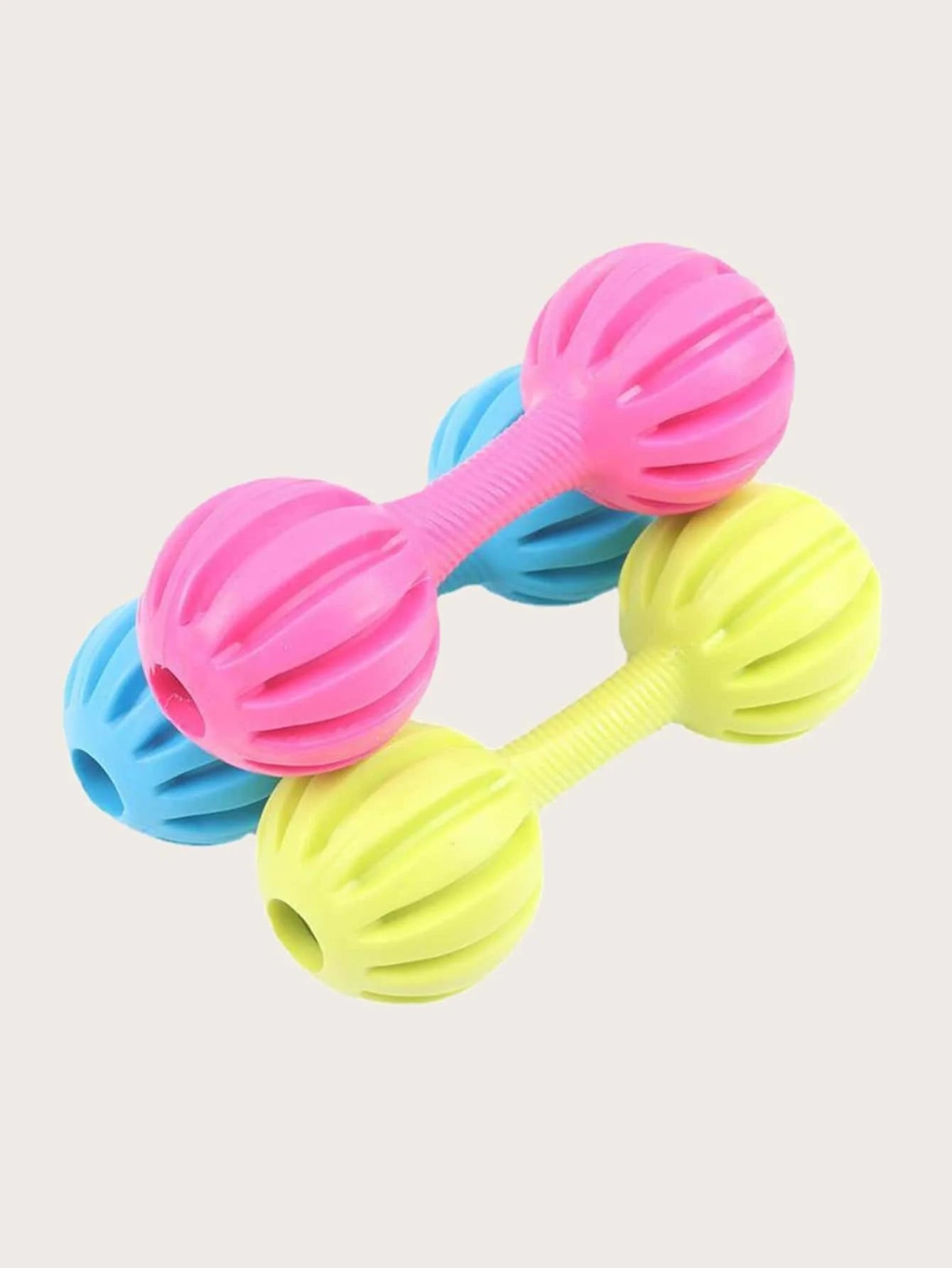 AUSIDAPET 1pc Dog Rubber Dumble Toy with Bell is Fun, Interactive, Amazing, Provide a Sense, Healthy Exercise,Training, Stimulation, Chew
