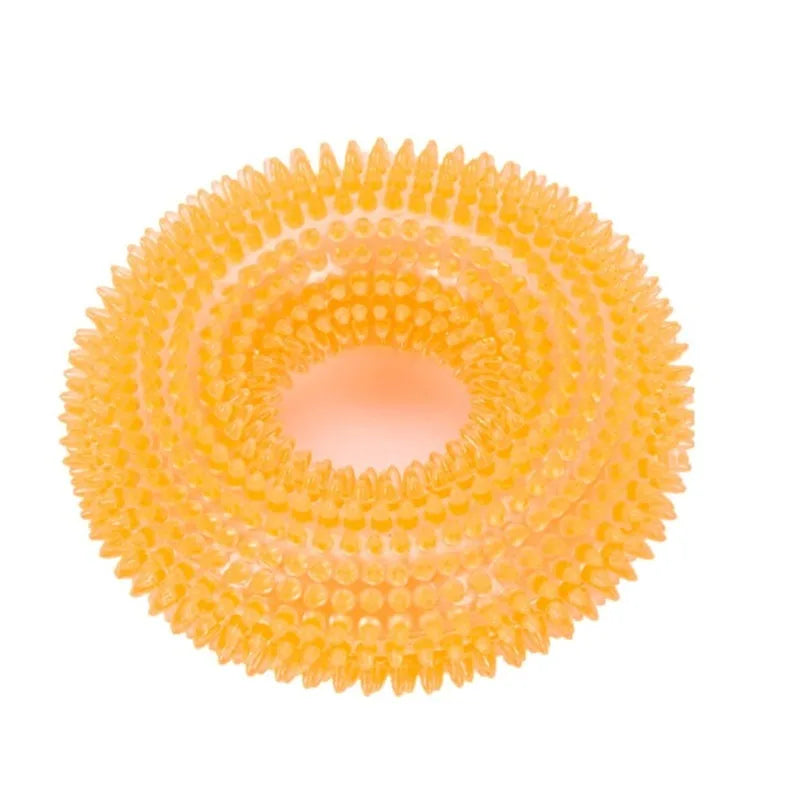 AUSIDAPET 1pc, pet squeaking dog toy nail ring, anti bite grip device, dog donut sound nail ring, dedicated bite resistant rubber ring toy