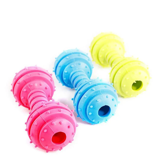 AUSIDAPET 1pcs dog chew pet TPR bite resistant toy dumbbell grind teeth pet dog toy