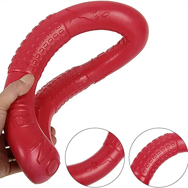 AUSIDAPET 27cm Pet Flying Discs Dog Toy Interactive Training Ring Puller Resistant Tooth cleaning Dogs Game Bite Floating Chewing Supplies