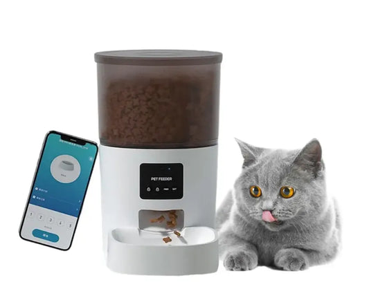 AUSIDAPET 3L Wifi Connect Pet Bowls Abnormal Notice Key Locking Automatic Cat Dispenser Pet Feeder