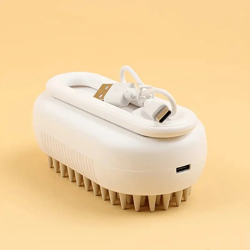 AUSIDAPET Cat Dog Pet Spray Massage Brush One Button Steam Spray Folding Rotatable Floating Hair Bath Hair Removal Brush Comb